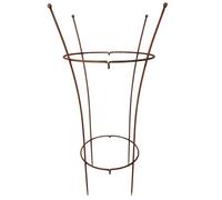 L'Héritier Du Temps Grand Cerceau à Plantes Support à Pivoine en Acier Oxydé Cercle à Double Ouverture Treillis de Jardin 70x70x114cm