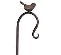 L'Héritier Du Temps Grand Tuteur à Plante Lanterne Pic de Jardin avec Potence en Métal Patiné Marron 5x12x156cm