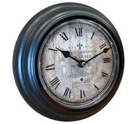 L'Héritier Du Temps Horloge Murale en Fer avec Vitre en Plexiglass Pendule de Cuisine Ecole de Cuisine Chef Le Normand 4x21x21cm