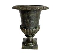 L'Héritier Du Temps Jardinière en Fonte Vert Anglais Style Médicis Vase Vasque Pot de Fleur 24x24x30,5cm