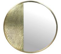L'Héritier Du Temps Miroir Mural Or Glace Design Métal Dorée et Verre Décoration Effet Peau de Serpent 5x50x50cm