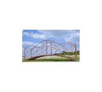 L'Héritier Du Temps Pont de Jardin Bruges Passerelle Extérieure en Acier Brut Oxydé Passage Décoratif et Fonctionnel 69x150x300cm