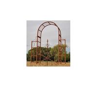 L'Héritier Du Temps Portail Chambord Acier Oxydé Arche à Double Portes Support à Grimpants Porte Extérieure 50x200x245cm