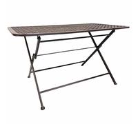 L'Héritier Du Temps Table Basse Auguste Table Rectangulaire en Fer Guéridon Extérieur Patiné Marron 55,5x60x100cm