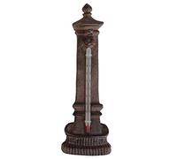 L'Héritier Du Temps Thermomètre Mural ou à Poser Décoratif en Forme de Fontaine en Celsius en Fonte Patinée Marron 2x9x20cm