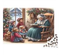 L'heure des Contes de Noël_1 Puzzle 1000 Pièces Adulte,Ensemble De Casse-tête en Puzzle énigme De Compétence Logique pour Un Hobby Créatif,Puzzle À La Meilleure Évaluation 38x26cm/1000pc