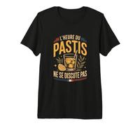 LHeure du Pastis Humour Apéro Apéritif T-Shirt Haut de Gamme