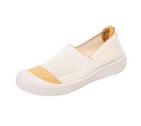 LHEZXS Mules Plates en Maille pour Femmes Fashion D'Été Respirant des Chaussures d'orteil Rond sans Glissement-Beige Un-42