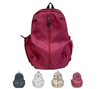 LHEZXS Sac à Dos pour l'école, Cartable pour Filles Sac À Dos De Grande Capacité pour Les Hommes Et Les Femmes avec des Voyages Imprimés-Rouge