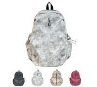 LHEZXS Sac à Dos pour l'école, Cartable pour Filles Sac À Dos De Grande Capacité pour Les Hommes Et Les Femmes avec des Voyages Imprimés-Beige