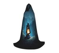 LHFIOHIRG Cape longue à capuche avec capuche surdimensionnée pour adolescents et adolescents, lucioles et lanternes, pour cosplay, fêtes costumées