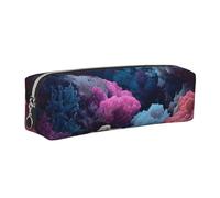 LHFIOHIRG Coral Reefs Trousse à crayons en cuir avec fermeture éclair multifonction pour l'école, le bureau, les voyages, Argenté., One Size, Trousse à crayons
