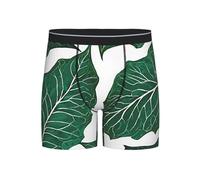 LHFIOHIRG (Cute Green Palm Leaves) Boxer pour homme Sous-vêtements imprimés Sous-vêtements extensibles pour homme, Jolies feuilles de palmier vertes., S