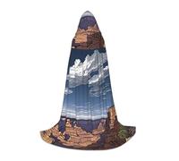 LHFIOHIRG Grand Canyon Cape longue à capuche pour adolescents avec capuche surdimensionnée pour cosplay, fêtes costumées