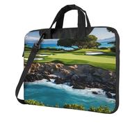 LHFIOHIRG Sac pour ordinateur portable (Hawaii Beach Golf Course) résistant aux chocs Doublure souple avec bandoulière, Terrain de golf hawaïen, 25.5 x 35.5 cm