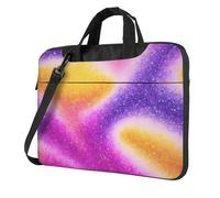 LHFIOHIRG Sac pour ordinateur portable résistant aux chocs avec doublure douce et bandoulière - Motif imprimé étoilé coloré, Motifs imprimés étoilés colorés, 25.5 x 35.5 cm
