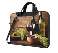 LHFIOHIRG Sac pour ordinateur portable résistant aux chocs avec doublure souple et bandoulière, Bouchon pour bouteille de vin Raisin, 28.5 x 38 cm