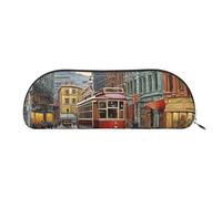 LHFIOHIRG San Francisco Trousse à crayons portable avec fermeture éclair élégante pour papeterie, cosmétiques, pièces de monnaie pour l'école et le bureau, Argenté., Taille unique, Pochette à monnaie