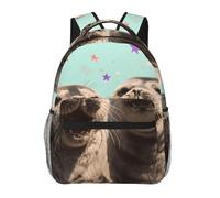 LHFIOHIRG Seal in the water Sac à dos pour ordinateur portable de grande capacité pour l'école, les voyages, les garçons, les filles, les adolescents et les adultes, sac d'extérieur décontracté