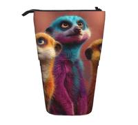 LHFIOHIRG Trousse à crayons télescopique (suricates terriers) - Trousse à crayons télescopique - Sac de rangement pour l'école, le bureau, les voyages