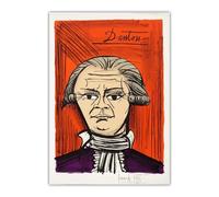 LHHJF LJHFA Affiche Abstraite Bernard Buffet《Danton, 1977》Peinture Murale Bernard Buffet Toile et Estampes Décoration de la Salle 40x60cm sans Cadre