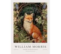 LHHJF LJHFA Affiche Abstraite d’Animaux William Morris Illustration Murale Fleur Peinture et gravures sur Toile William Morris Décoration de la Salle de Maison 40x60cm sans Cadre