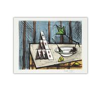 LHHJF LJHFA Affiche Abstraite de Bernard Buffet《Nature Morte avec Cartes》Art Mural Bernard Buffet Peinture et Impressions Décoration de la Maison 60x70cm sans Cadre