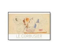 LHHJF LJHFA Affiche Abstraite de Le Corbusier Exposition rétro Art Mural Peinture et estampes Le Corbusier Tableau de décoration intérieure Moderne 50x70cm sans Cadre