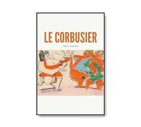 LHHJF LJHFA Affiche Abstraite de Le Corbusier Exposition rétro Art Mural Peinture et estampes Le Corbusier Tableau de décoration intérieure Moderne 50x70cm sans Cadre