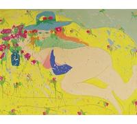 LHHJF LJHFA Affiche Abstraite Walasse Ting 《Amour dans l’après-midi》Peinture sur Toile Walasse Ting Art Mural et gravures Nordic Home Décor 50x60cm sans Cadre