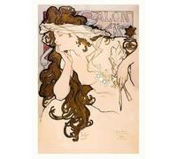 LHHJF LJHFA Affiche Alphonse Mucha Aesthetics Art Mural Vintage Nouveau Alphonse Mucha Toile Peinture et Estampes Décoration Intérieure Tableau 50x70cmx1 sans Cadre