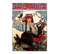 LHHJF LJHFA Affiche Alphonse Mucha Esthétique Abstraite Art Mural Alphonse Mucha Toile Peinture et Estampes Décoration Nordique 50x70cm sans Cadre