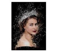 LHHJF LJHFA Affiche Aquarelle Reine Elizabeth II Portrait Portrait Art Mural Reine Elizabeth II Peinture et estampes Décoration intérieure 40x60cmx1 sans Cadre