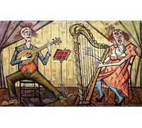 LHHJF LJHFA Affiche Bernard Buffet Abstract《The Clown》Art Mural Bernard Buffet Peinture et Impressions Nordic Home Decor 40x60cmx1 sans Cadre