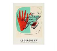 LHHJF LJHFA Affiche célèbre de l’Exposition Le Corbusier Art Abstrait Mural Peinture et estampes sur Toile Le Corbusier Tableau de décoration intérieure Moderne 50x70cm sans Cadre