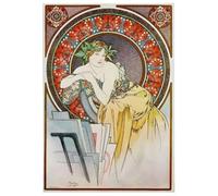 LHHJF LJHFA Affiche Classique Alphonse Mucha Art Mural Vintage féminin Peinture et gravures sur Toile Alphonse Mucha Décoration Nordique 50x70cm sans Cadre