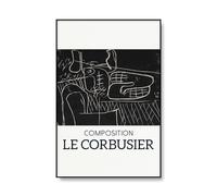 LHHJF LJHFA Affiche Classique de Le Corbusier Art Mural Moderne du Milieu du siècle Peinture et Impressions sur Toile Le Corbusier Tableau de décoration Nordique 50x70cm sans Cadre