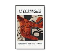 LHHJF LJHFA Affiche Classique de Le Corbusier Art Mural Moderne du Milieu du siècle Peinture et Impressions sur Toile Le Corbusier Tableau de décoration Nordique 50x70cm sans Cadre