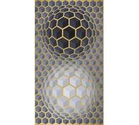 LHHJF LJHFA Affiche Classique de Victor Vasarely Peinture Abstraite Optique sur Toile Peinture Murale et imprimés Décoration intérieure 50x120cm sans Cadre