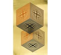 LHHJF LJHFA Affiche Classique de Victor Vasarely Peinture Abstraite Optique sur Toile Peinture Murale et imprimés Décoration intérieure 50x120cm sans Cadre