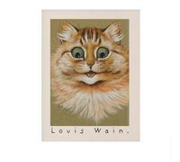 LHHJF LJHFA Affiche Classique Louis Wain Art Mural Vintage Kaleidoscope Cat Peinture et Impressions Louis Wain Tableau de décoration intérieure 40x60cmx1 sans Cadre