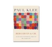 LHHJF LJHFA Affiche Classique Paul Klee Aesthetics Art Mural Vintage en Blocs de Couleur Peinture et Impressions Paul Klee Peinture et Impressions de décoration intérieure 40x60cm sans Cadre