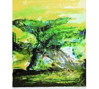 LHHJF LJHFA Affiche Classique Zao WOU Ki expressionnisme Art Abstrait Mural Zao WOU Ki Peinture et gravures en Toile Nordic Décor 60x70cm sans Cadre