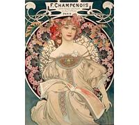 LHHJF LJHFA Affiche d’Alphonse Mucha Femme Fleurs Art Mural Peinture et gravures sur Toile Alphonse Mucha Décoration du Salon Image 50x70cmx1 sans Cadre