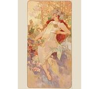 LHHJF LJHFA Affiche d’Exposition Alphonse Mucha Art Mural rétro féminin Peinture et gravures sur Toile Alphonse Mucha Décoration Moderne 50x70cm sans Cadre