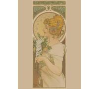 LHHJF LJHFA Affiche d’Exposition Alphonse Mucha Art Mural rétro féminin Peinture et gravures sur Toile Alphonse Mucha Décoration Moderne 50x70cm sans Cadre
