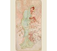 LHHJF LJHFA Affiche d’Exposition Alphonse Mucha Art Mural Vintage Peinture et Impressions sur Toile Mode Décoration intérieure 50x70cmx1 sans Cadre