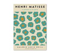 LHHJF LJHFA Affiche d’exposition Henri Matisse Art mural abstrait fleur Peinture et estampes Henri Matisse Peinture sur toile Décoration intérieure 40x60cmx1 Sans cadre