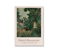 LHHJF LJHFA Affiche d’Exposition Henri Rousseau Animaux de la Jungle Peinture sur Toile Peinture Murale et estampes d’Henri Rousseau Décor intérieur 40x60cmx1 sans Cadre