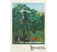 LHHJF LJHFA Affiche d’Exposition Henri Rousseau Toile d’Animaux de la Nature Peinture Murale et gravures de Henri Rousseau Décoration intérieure 40x60cmx1 sans Cadre
